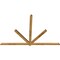 Ekena Millwork Kennewick Rough Sawn Timber Gable Bracket, Western Red Cedar, 108"W x 72"H x 2"D x 4"F, 16/12 Pitch GBW108X72X0204KEN00RWR - alternate 4